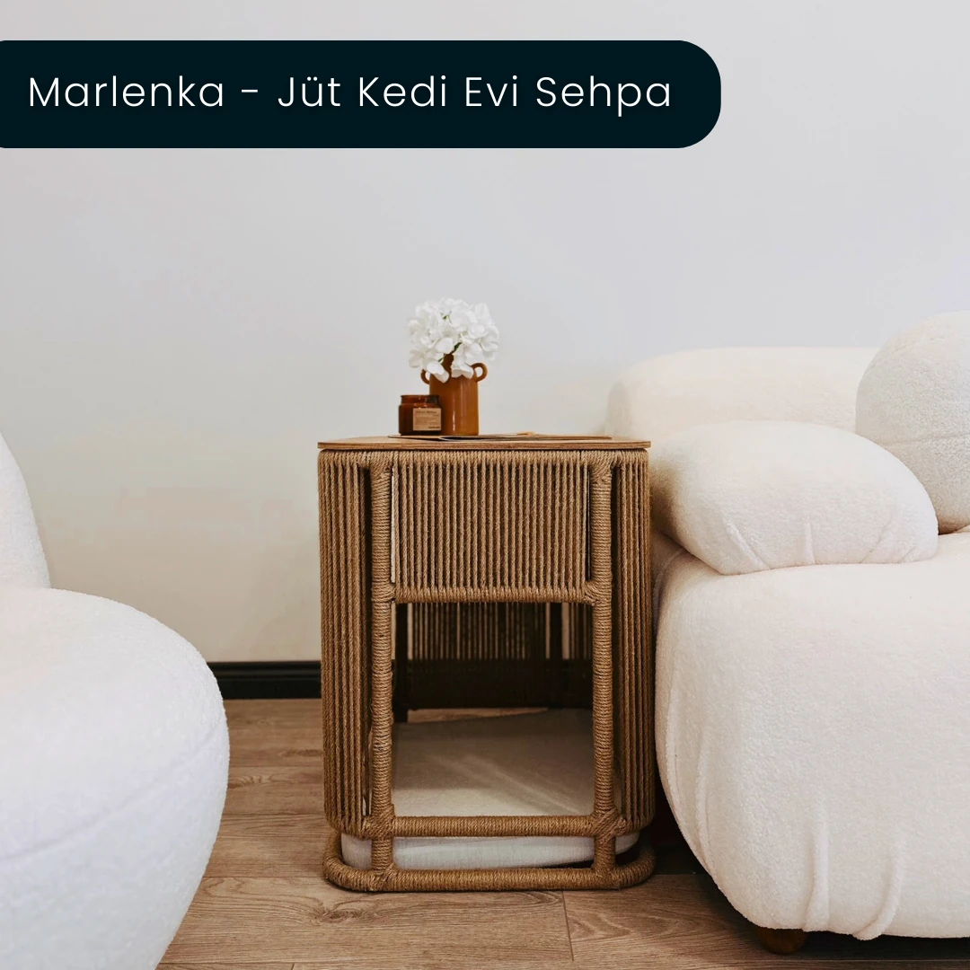 Jüt Kedi Evi Sehpa