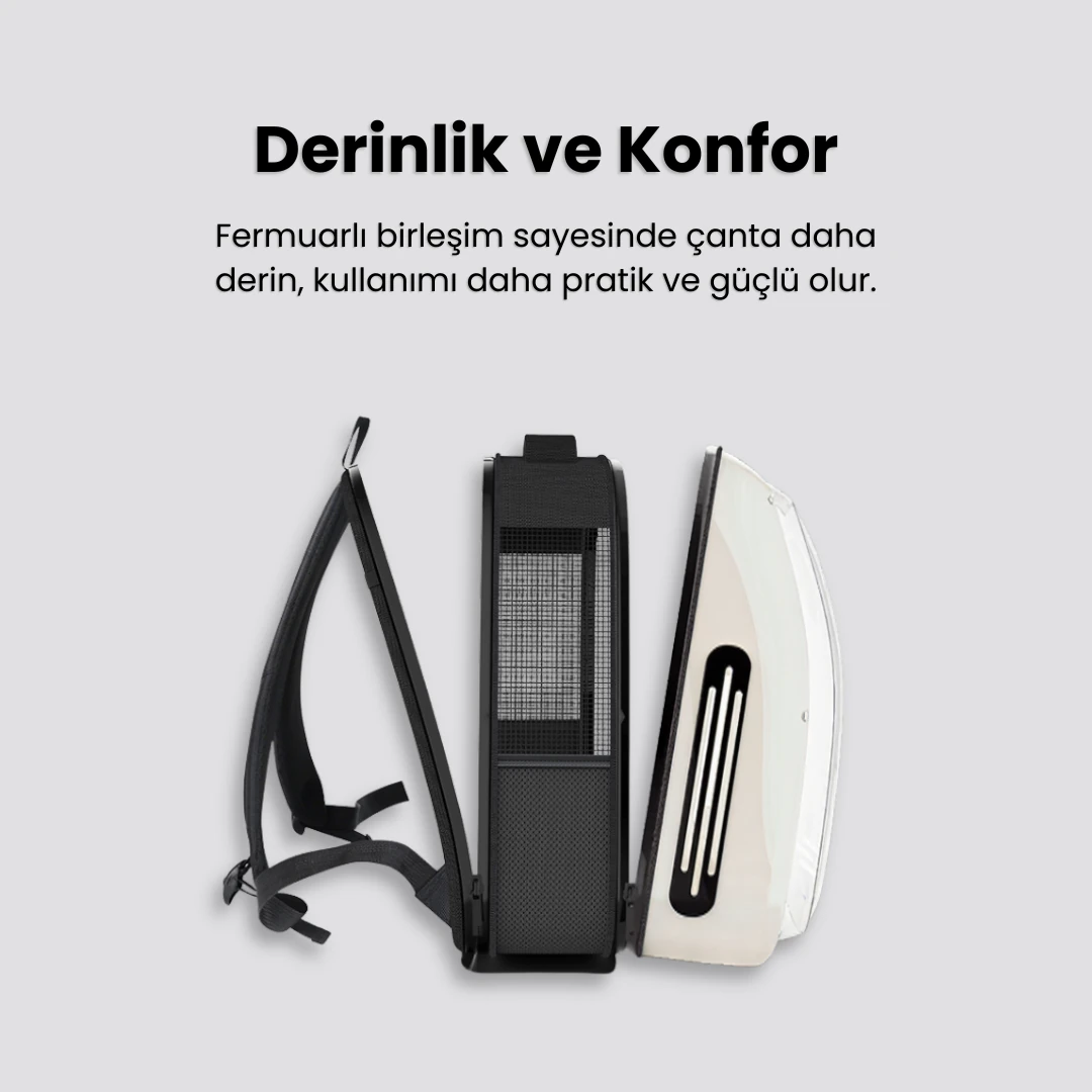 Geniş Görüşlü Lüks Kedi Sırt Çantası