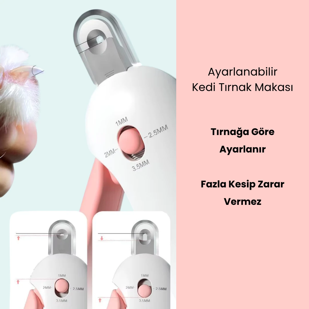 Güvenli ve Ayarlanabilir Kedi Tırnak Makası