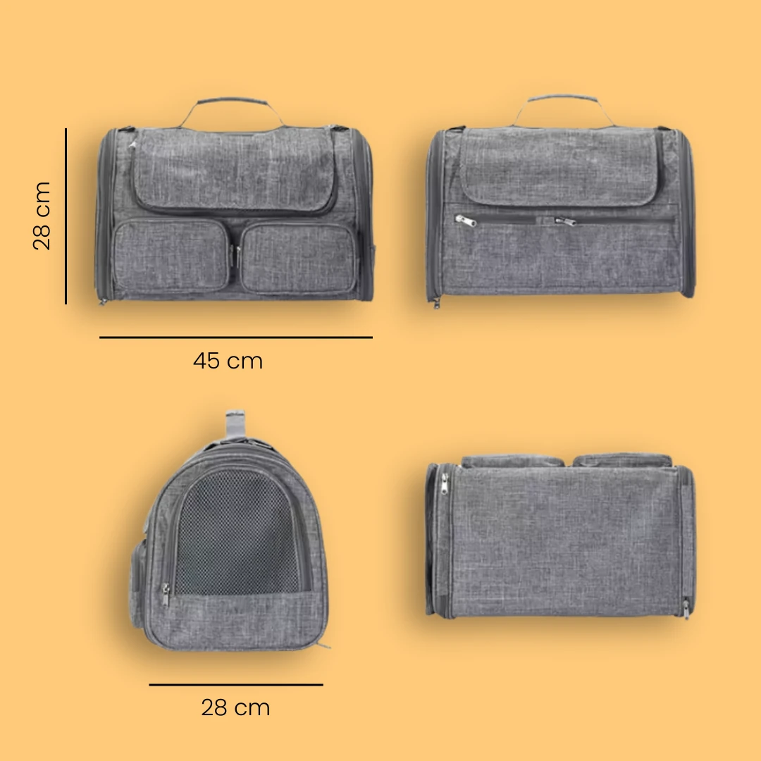 4 Pencereli Oxford Kedi Taşıma Çantası