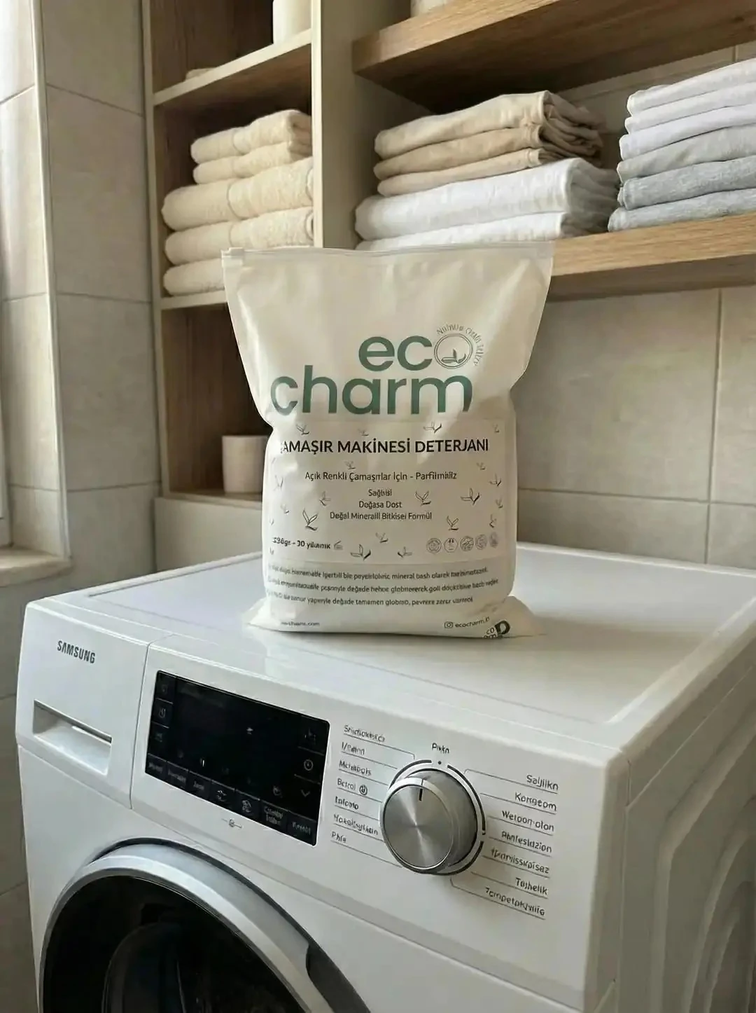 EcoCharm Açık Renkli Çamaşırlar için Çamaşır Makinesi Deterjanı - Parfümsüz