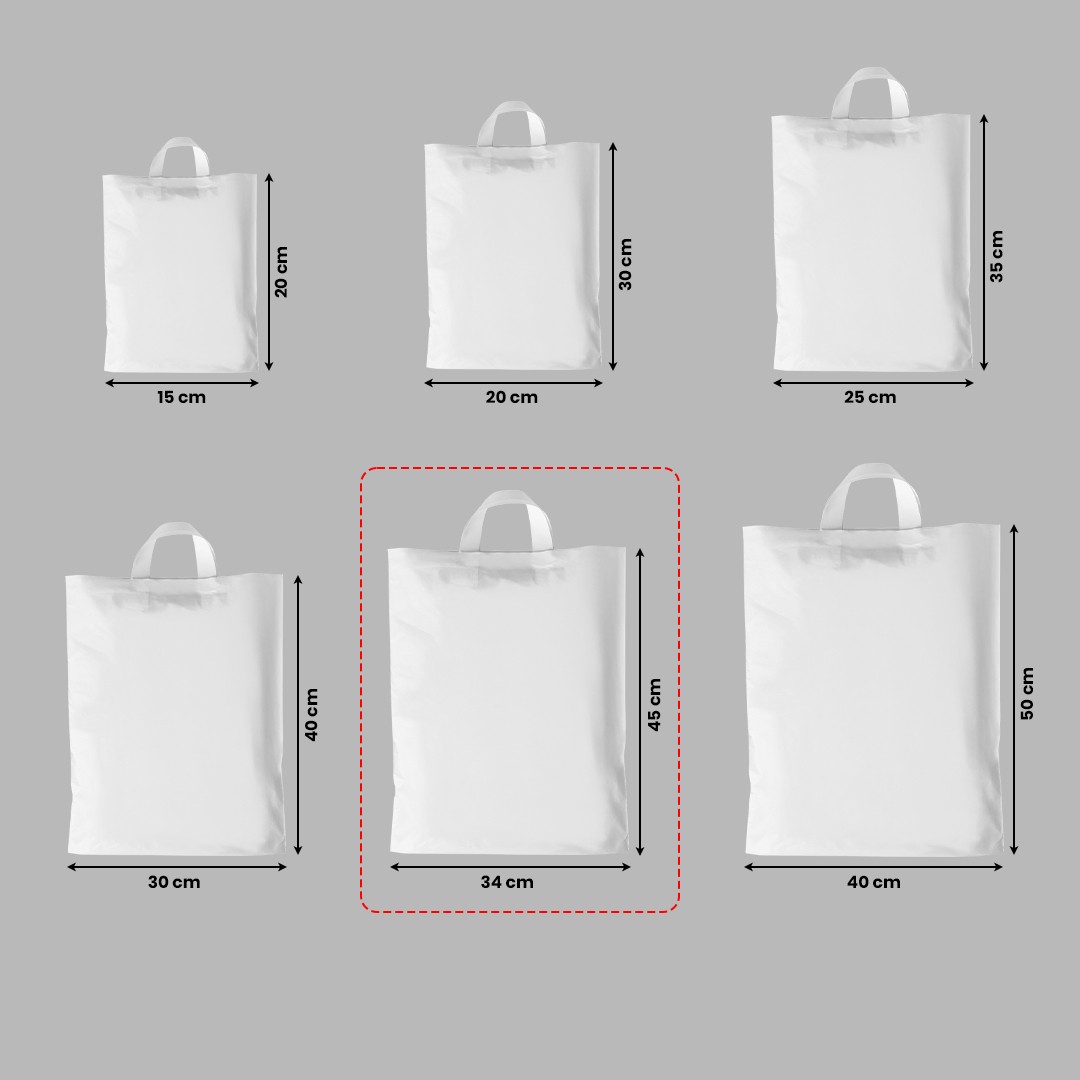 Unprinted Flexloop Handle Bag 34*45cm