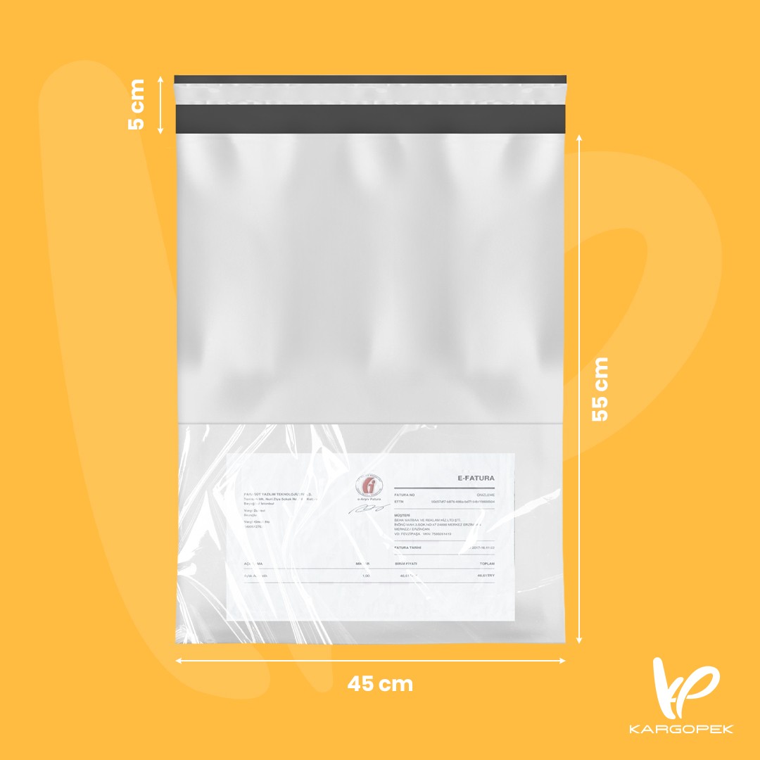 Unprinted Courier Bag With Pocket 45*55+5cm 