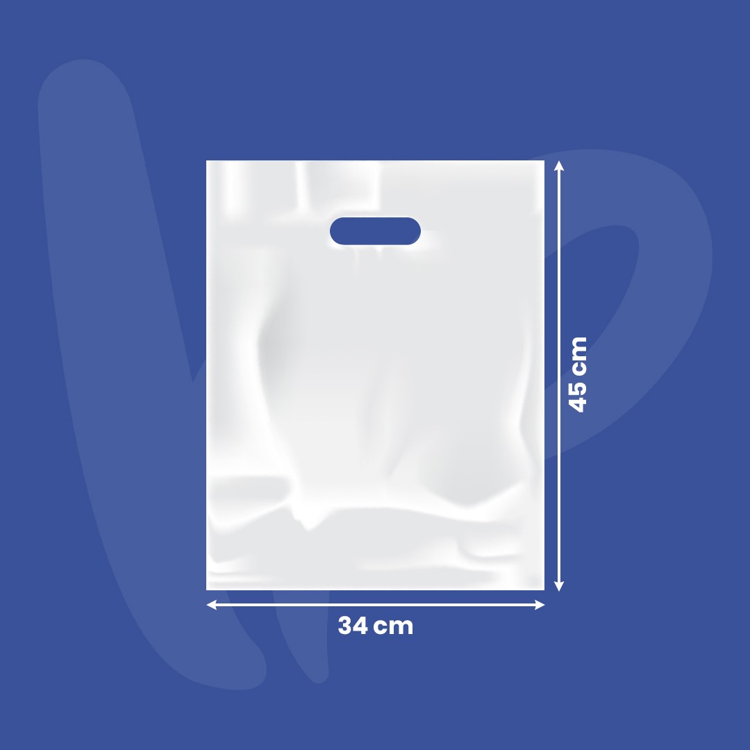 Unprinted Punch Out Handle Bag 34*45cm