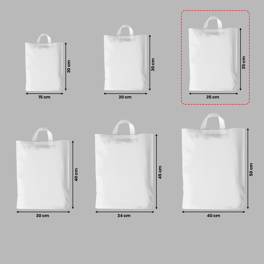 Unprinted Flexloop Handle Bag 25*35cm