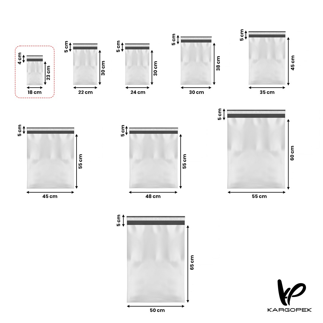 18*23+5 Unprinted Courier Bag Without Pocket