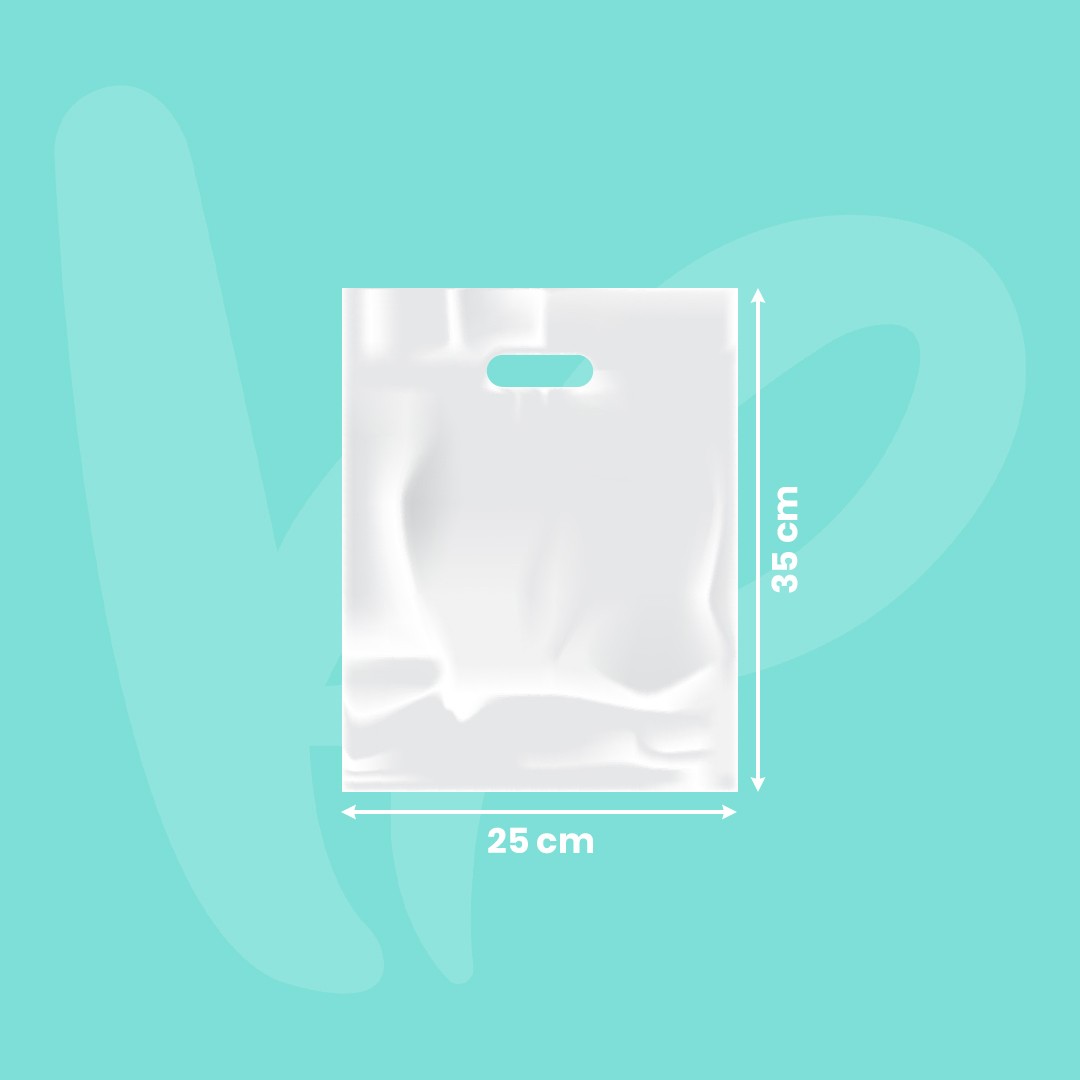 Unprinted Punch Out Handle Bag 25*35cm