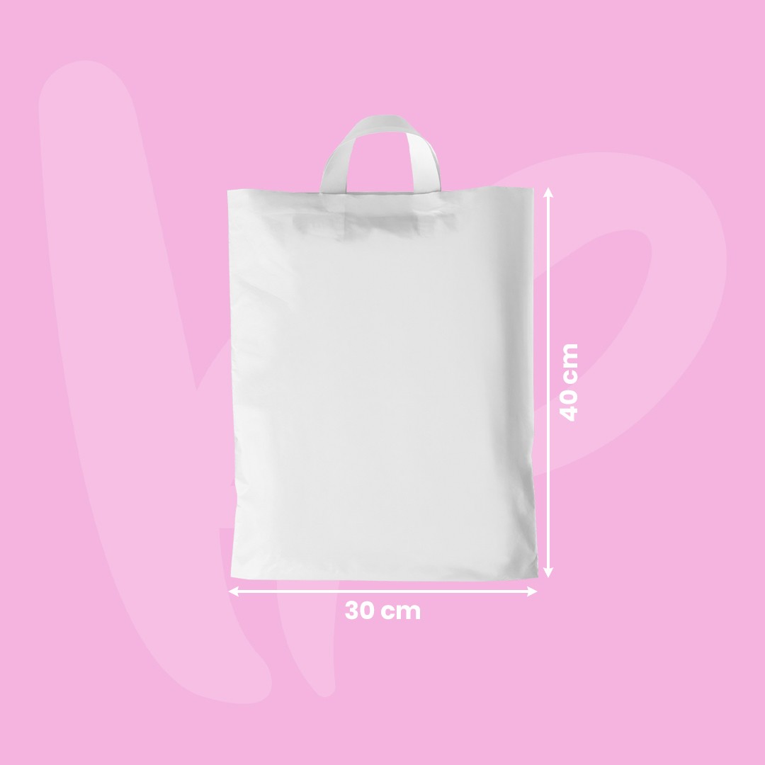 Unprinted Flexloop Handle Bag 30*40cm