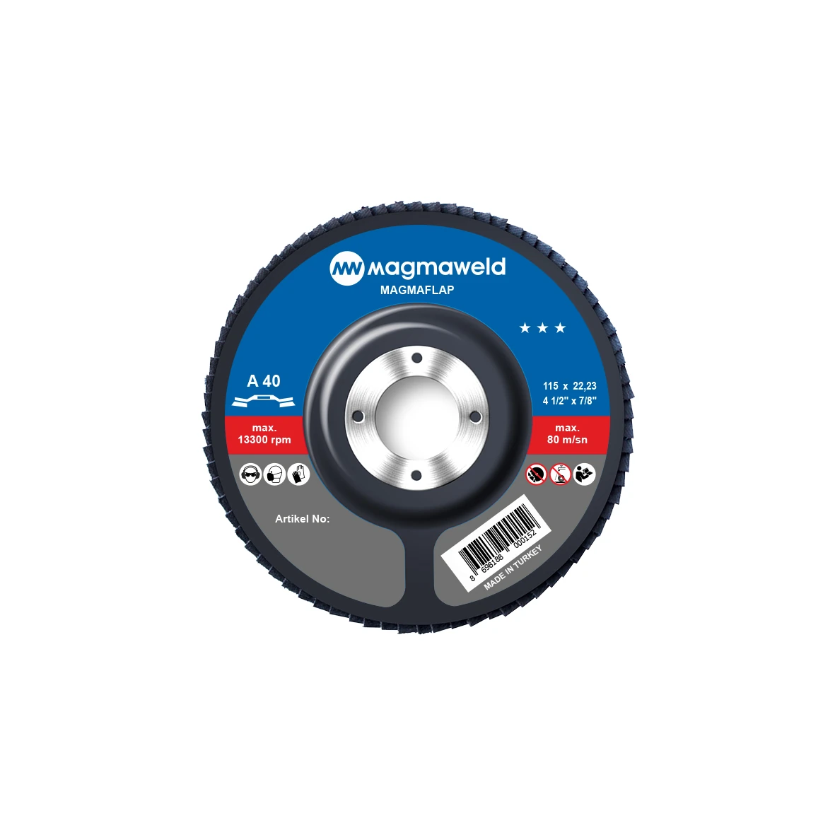 Magmaweld Magmaflap 180x22 mm Flap Disk Zımpara – Alüminyum Oksit