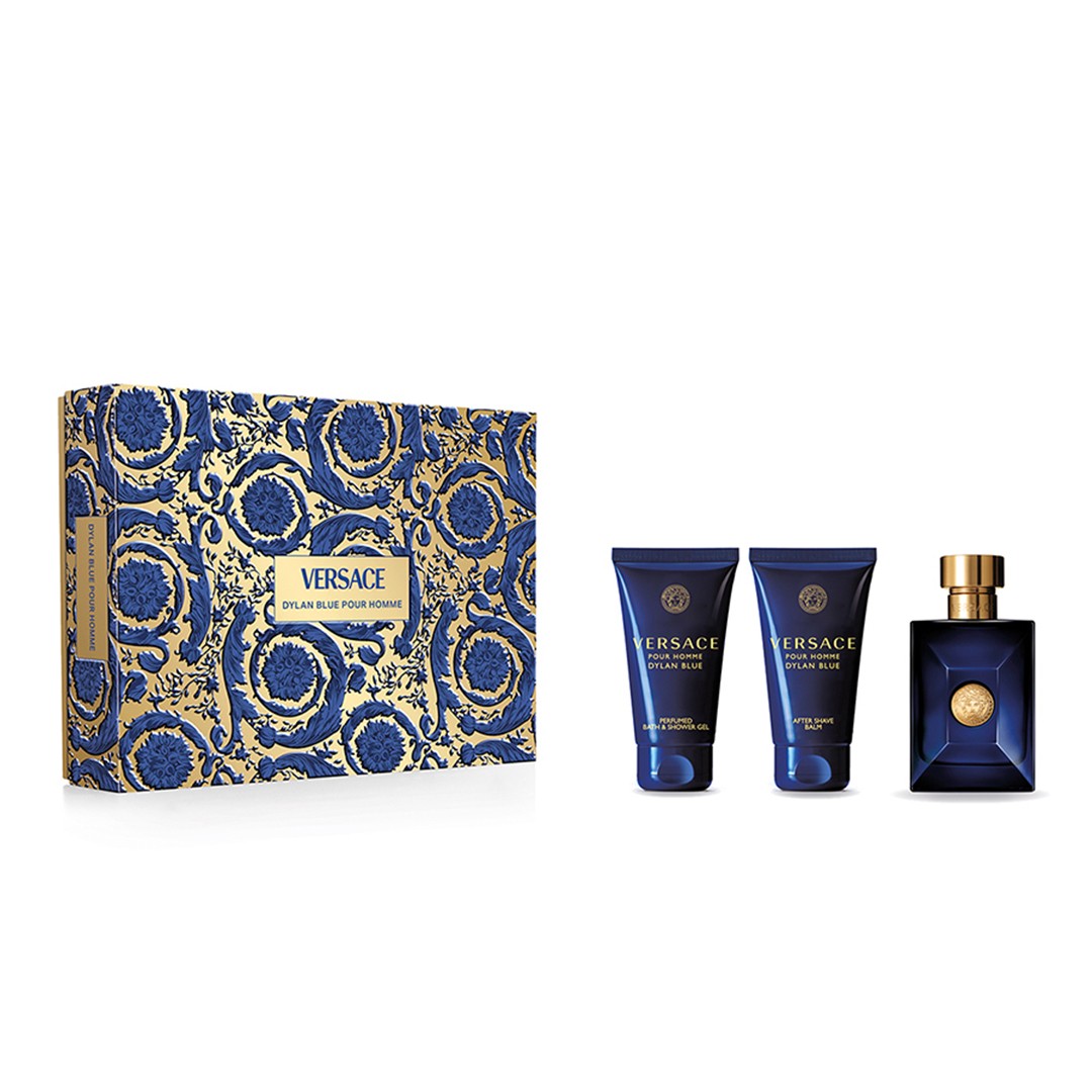 Versace Dylan Blue Parfüm Seti (edt 50ml+bath&shower gel 50ml+after shave balm 50ml) main variant image