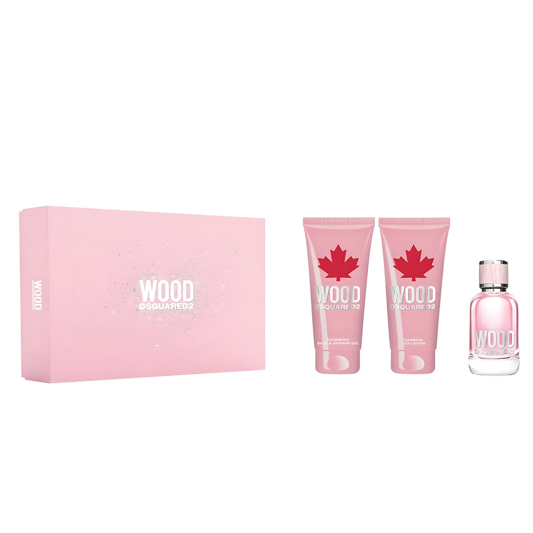 Dsquared2 Wood Femme Parfüm Seti (50 ml edt + 100 ml BL + 100 ml SG) main variant image