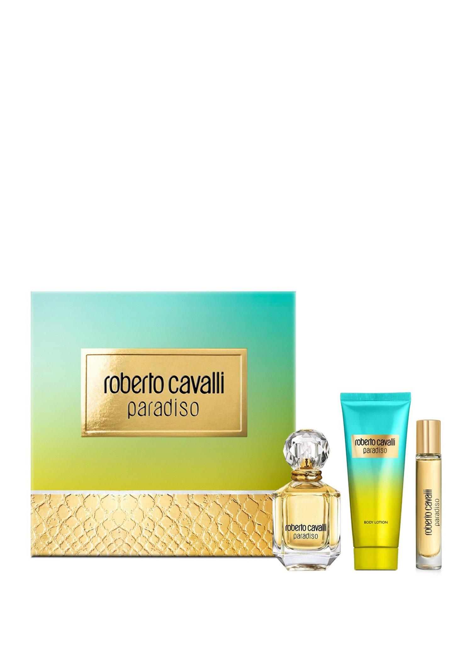 Roberto Cavalli Paradiso EDP 75ML&50ML Body Lotion&15ML Purse Spray Holid