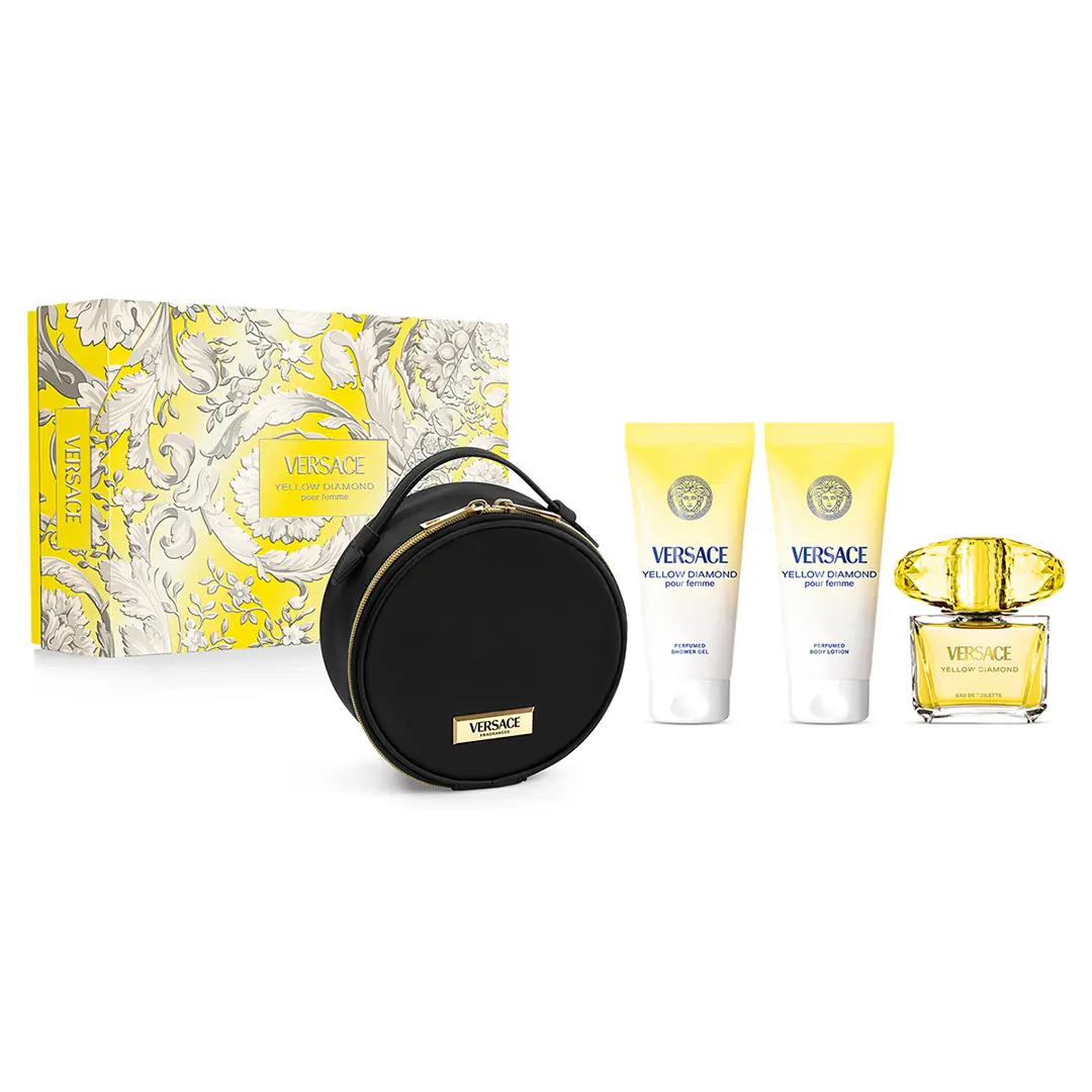 Versace Yellow Diamond EDT Parfüm Seti (90ML+SG100ML+BL100ML+Pouch
