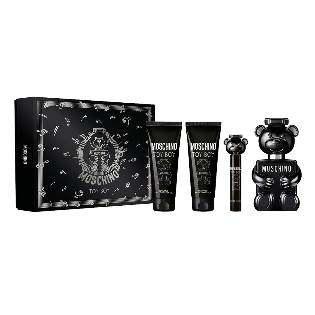 MOSCHINO Toy Boy EDP Parfüm + Duş Jeli + Tıraş Sonrası Balm + Seyahat Boy Erkek Parfüm Seti