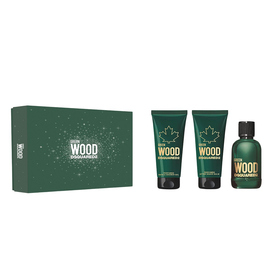 Dsquared2 Green Wood Parfüm Seti (100 ml edt + 100 ml ath&shower gel + 100 ml after shave balm) main variant image