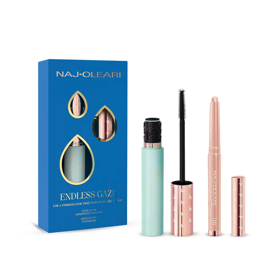 NAJ OLEARI Endless Gaze Kit (Click On Me Waterproof Mascara+Absolute Stay Eyeshadow) | MM Kozmetik