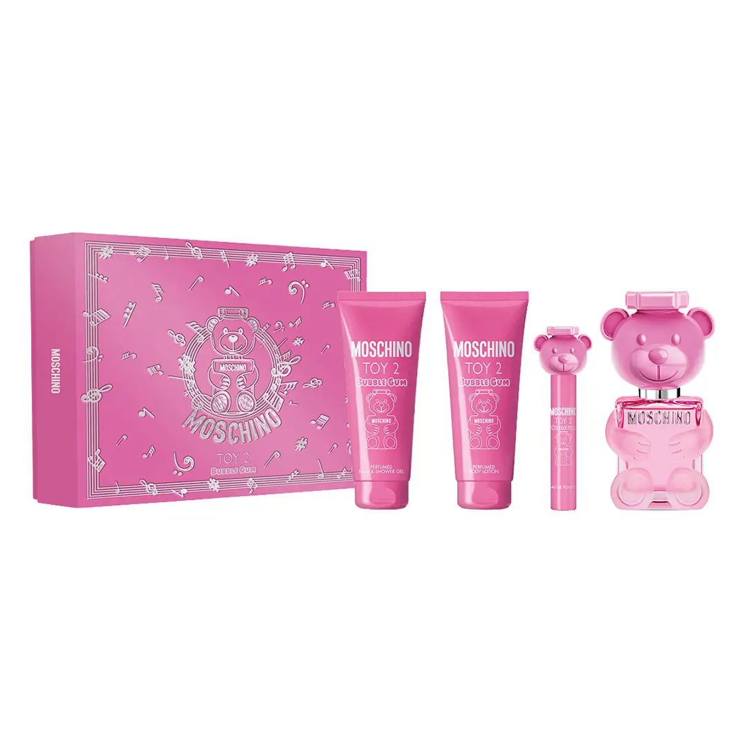 MOSCHINO Toy 2 Bubble Gum EDT Parfüm + Duş Jeli + Vücut Losyonu + Seyahat Boy Kadın Parfüm Seti