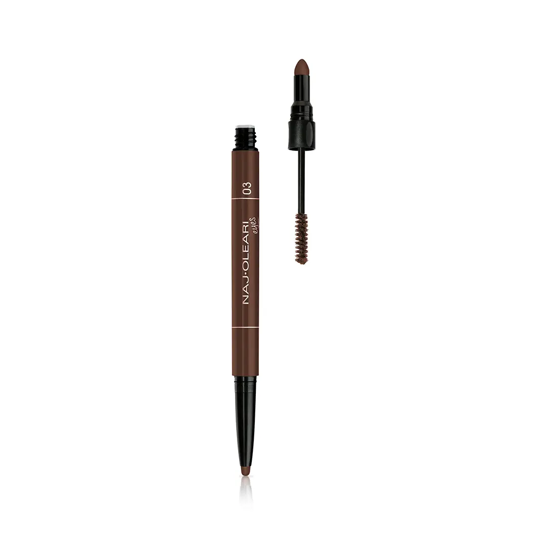 NAJ OLEARI 3 In 1 Perfect Brow Brunettes - Koyu Kaş Kalemi, Göz Kalemi ve Maskara