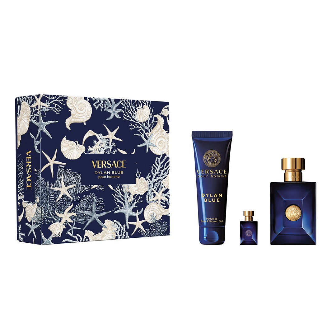 Versace Dylan Blue EDT Erkek Parfüm Seti (100ML + SG150ML + GWP5ML) image