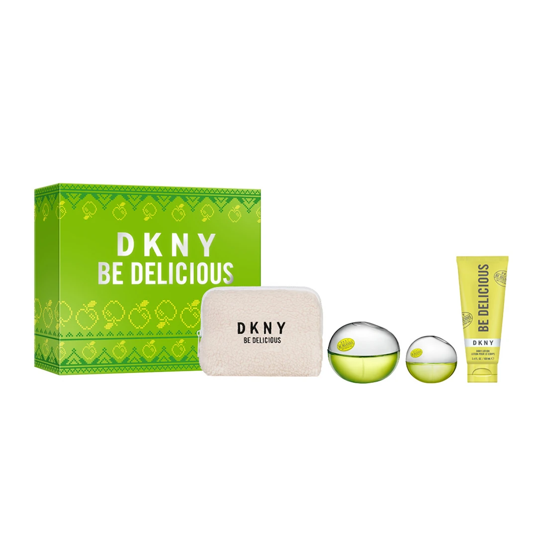 DKNY BE DELICIOUS PARFÜM SETİ (100ML EDP+15ML MINI +100ML BODY LOTION+ POUCH) image