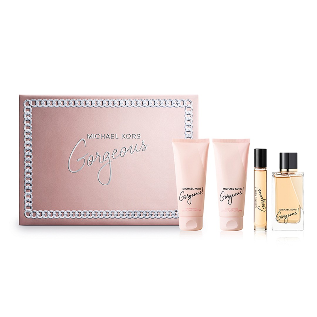 Michael Kors Gorgeous Parfüm Seti (edp 100ml+bath&shower gel 100ml+body lotion 100ml+travel spray 10ml) image