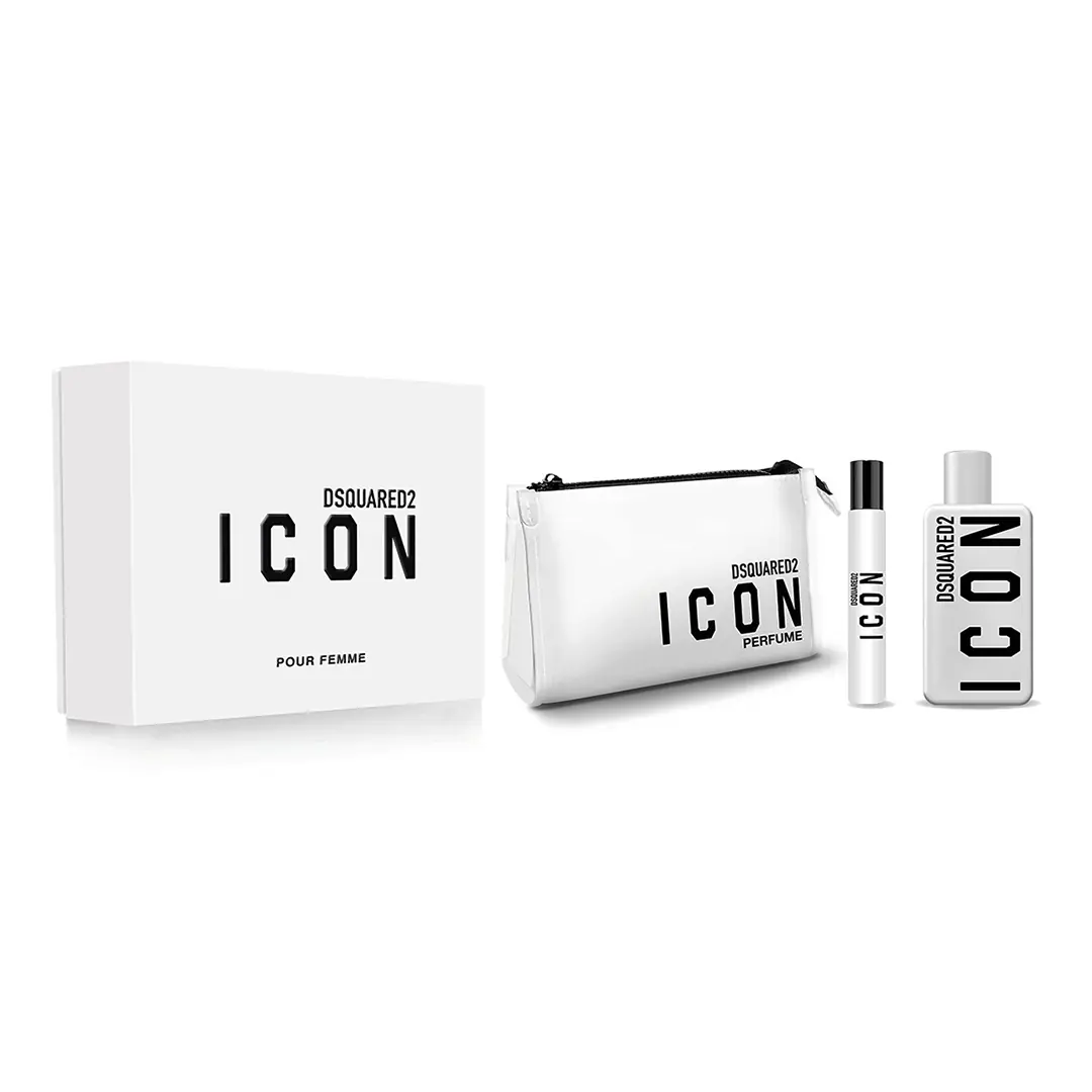 DSQUARED2 アイコン プールフェム オーデパルファム＆ポーチ Dsquared2 Icon Pour Femme EDP Parfüm Seti (100 ML+TS10ML+Pouch