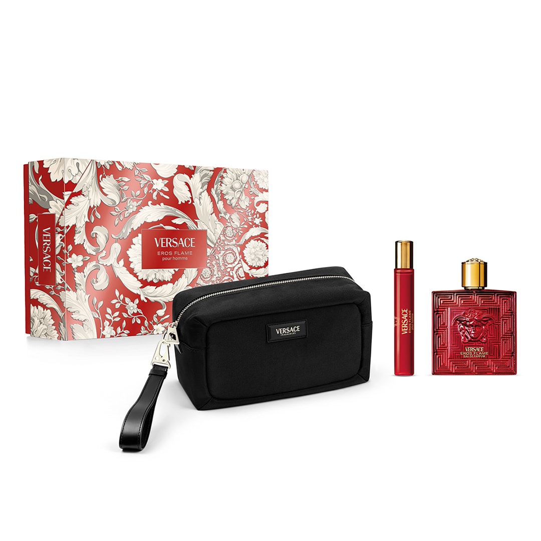 Versace Eros Flame EDP Parfüm Seti (100 ML+ TS10 ML + Pouch) image