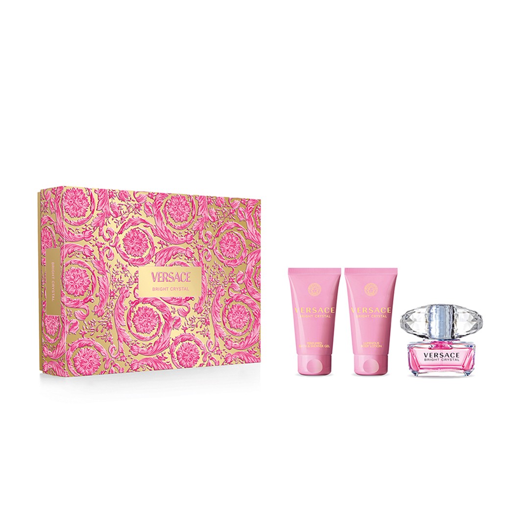 Versace Bright Crystal Parfüm Seti (edt 50ml+bath&shower gel 50ml+body lotion 50ml) image