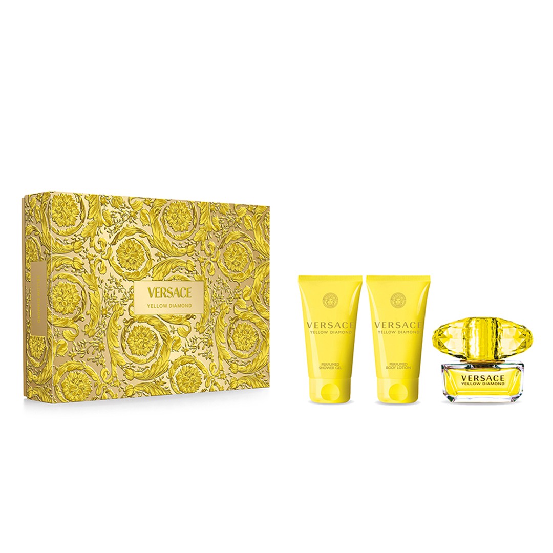 Versace Yellow Diamond Parfüm Seti (edt 50ml+bath&shower gel 50ml+body lotion 50ml) main variant image