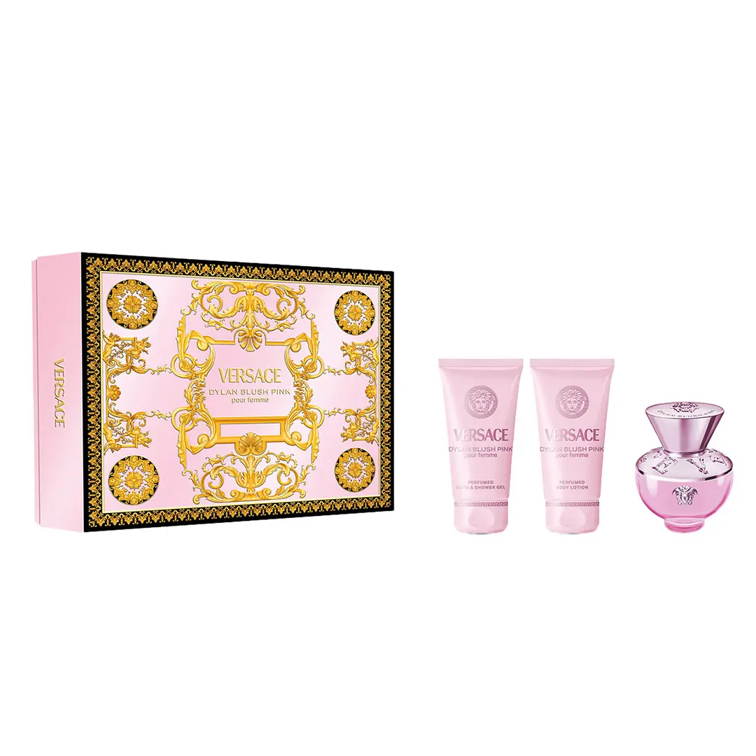 Versace Dylan Blush Pink EDP Parfüm + Duş Jeli + Vücut Losyonu Kadın Parfüm Seti | MM Kozmetik