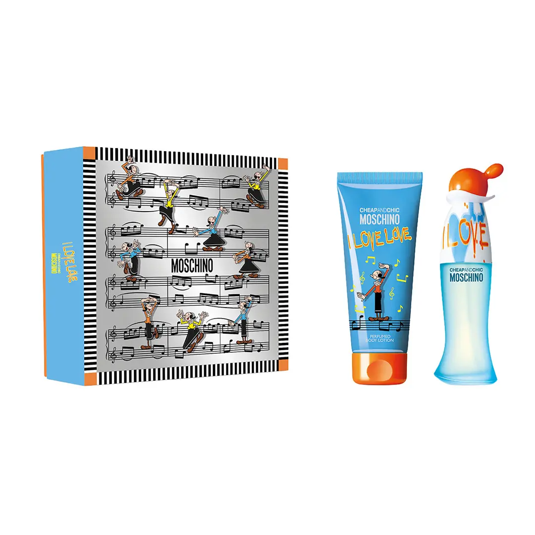 MOSCHINO I Love Love EDT Parfüm + Vücut Losyonu Kadın Parfüm Seti | MM Kozmetik