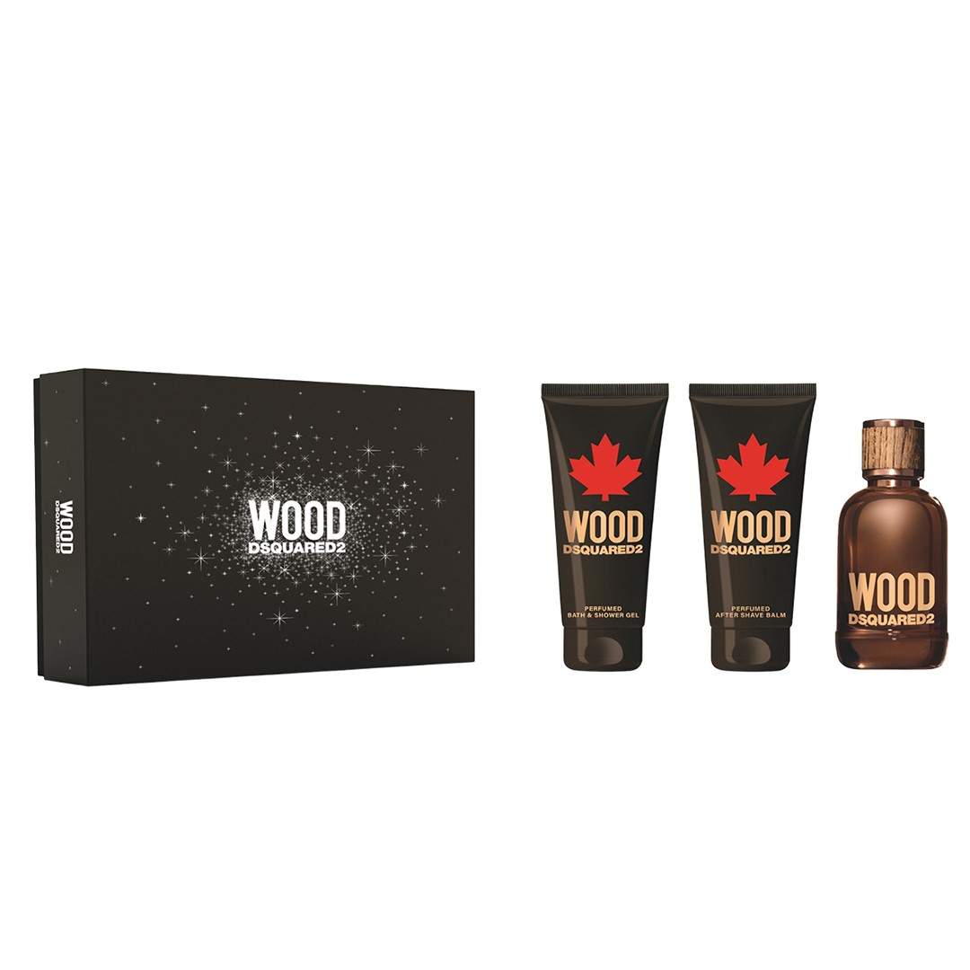 Dsquared2 Wood Homme Parfüm Seti (100 ml Edt + 100 ml Bath& shower Gel + 100 ml after shave balm) main variant image