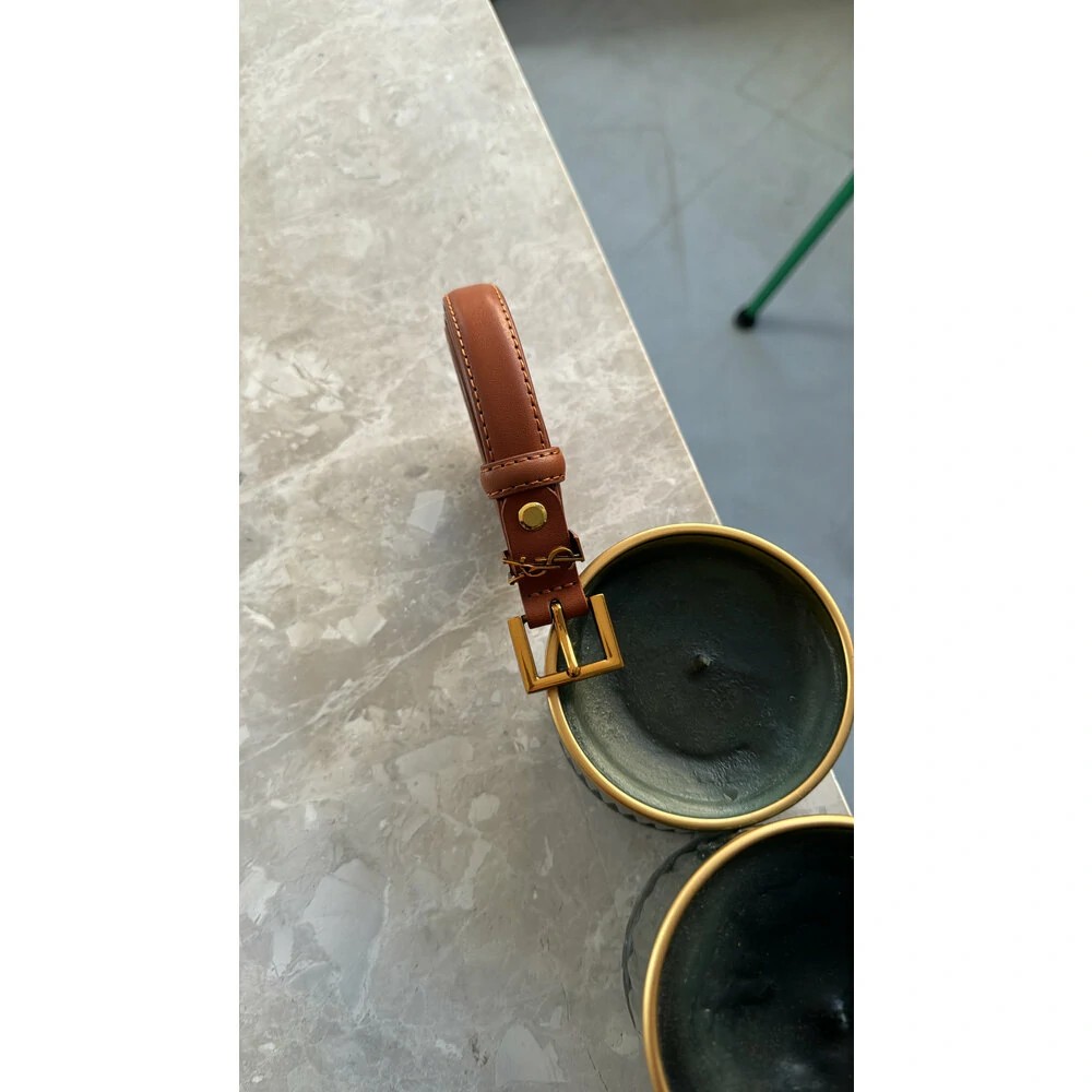 Ysl ince Taba Belt