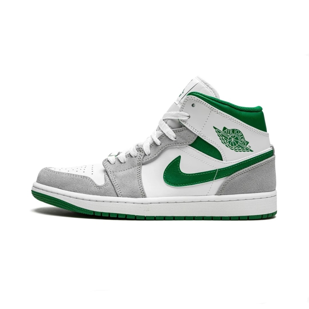 Air Jordan 1 Mid’s Grey And Green