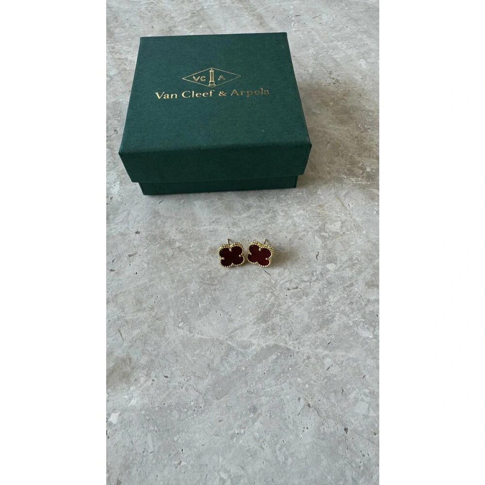 Van Cleef Bordo Küpe
