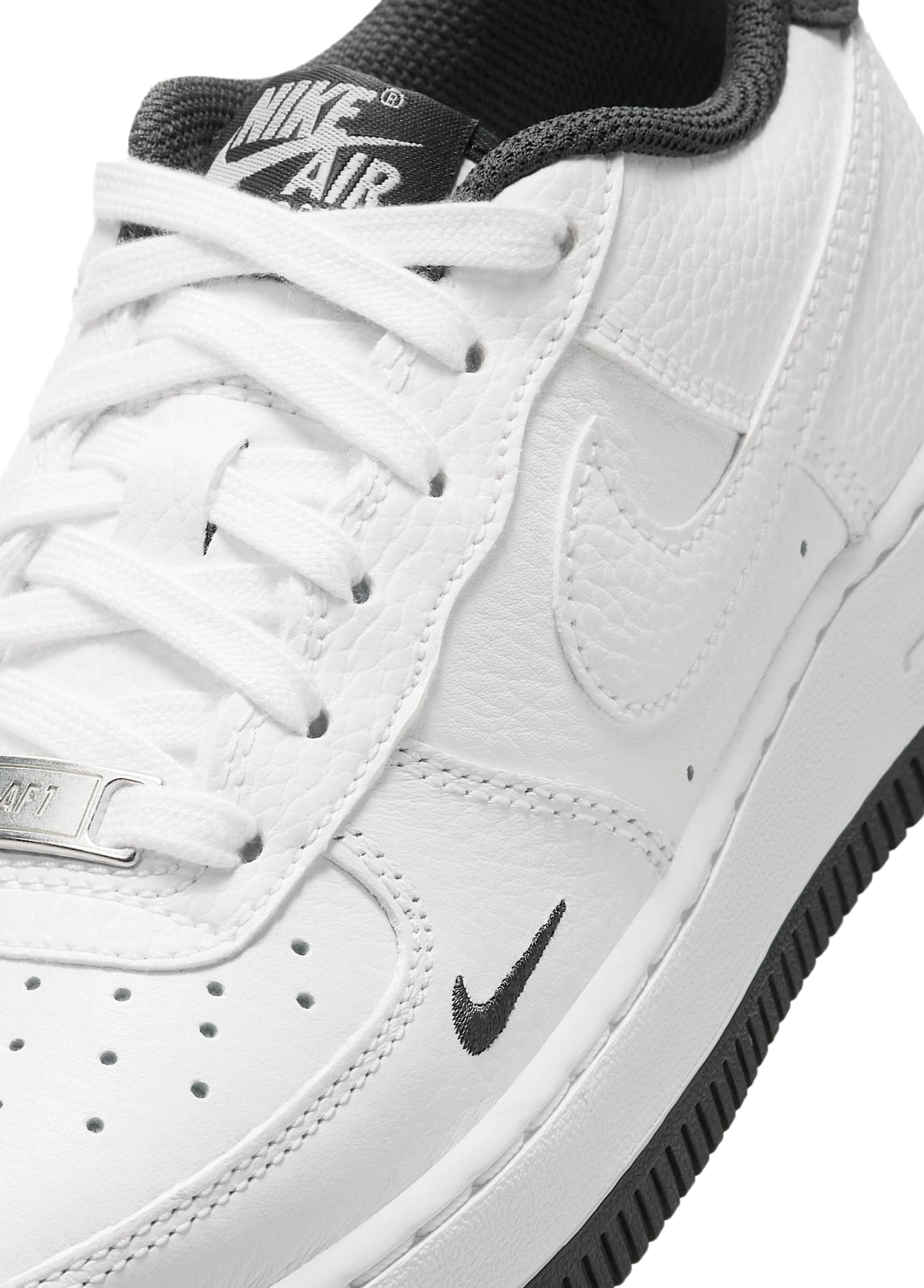 Nike Air Force White Black Mini Swoosh