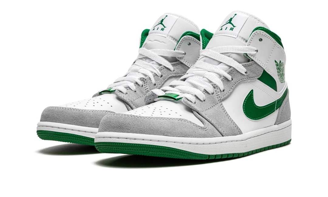 Air Jordan 1 Mid’s Grey And Green