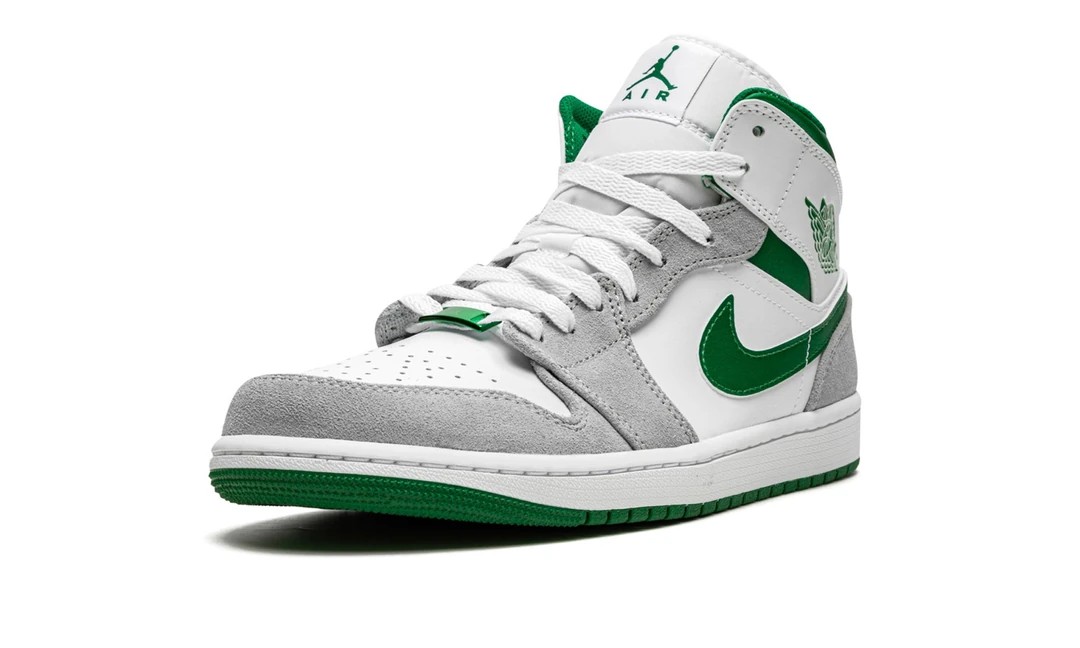 Air Jordan 1 Mid’s Grey And Green