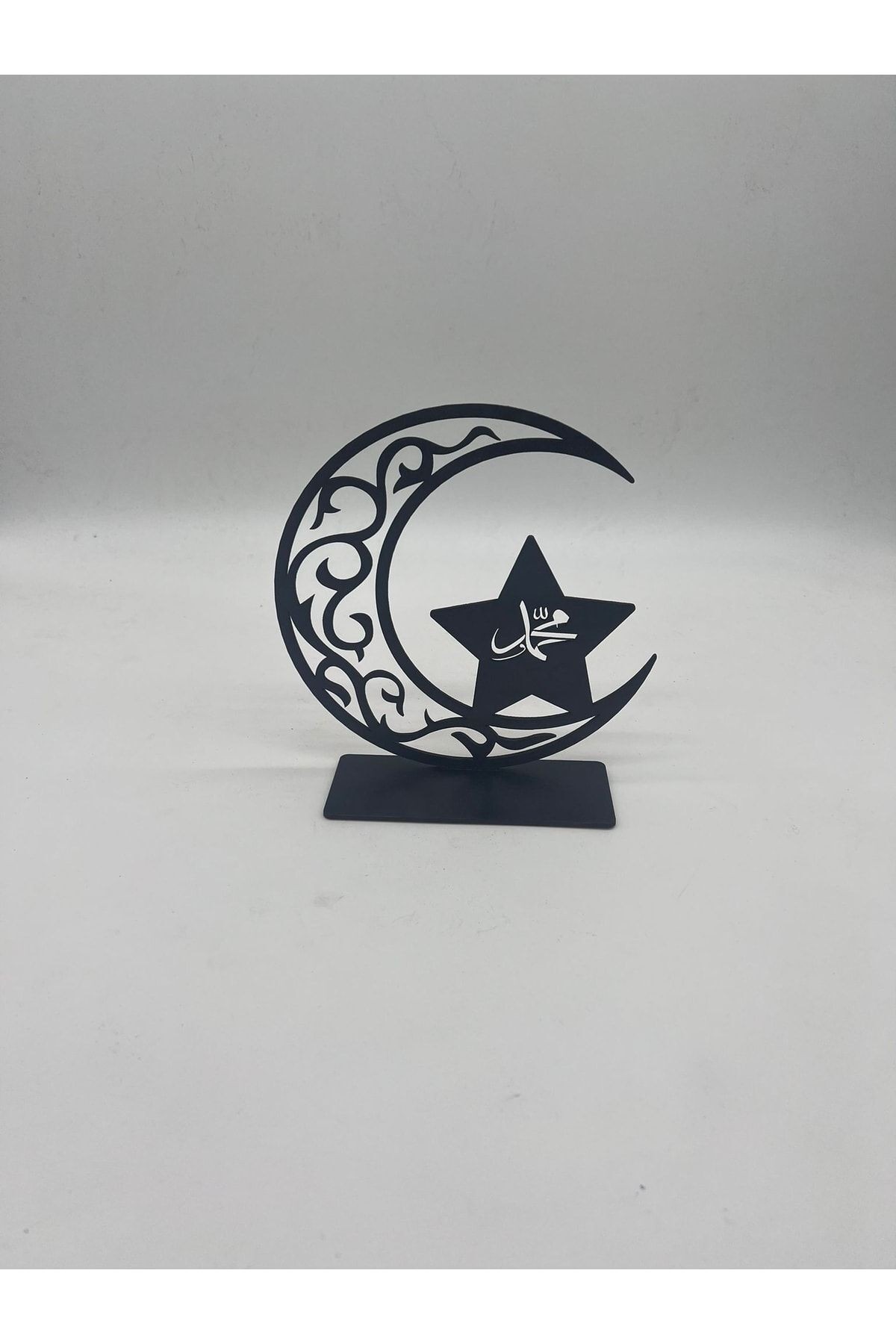 3'lü Dekor Tealight Mumluk Siyah Ramazan Ayına Özel