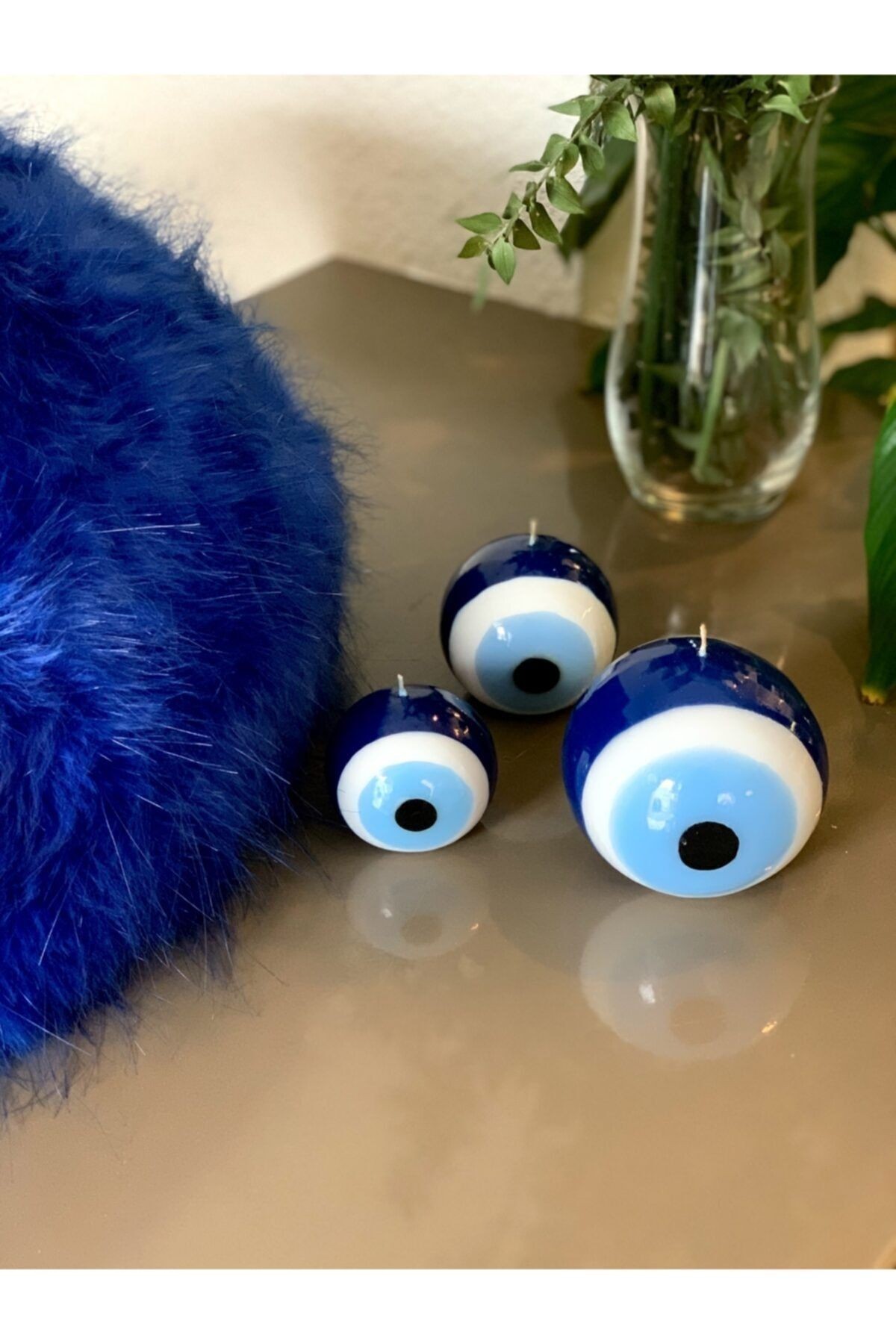 Nazar Boncuğu Mum 3 Lü Set