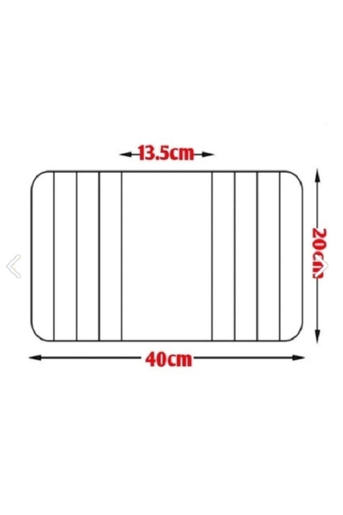 Koltuk Tepsisi Dekoratif Yan Sehpa Ceviz Rengi 20x40 Cm Ortasabit 13,5 Cm