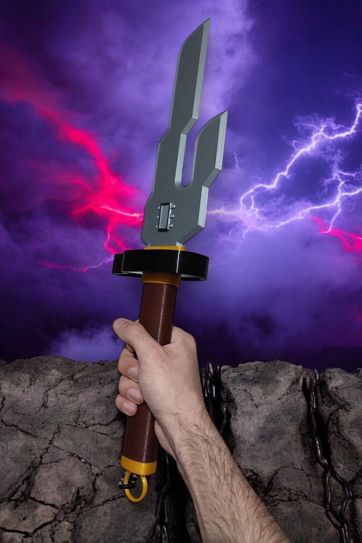 Toji Fushiguro Jujutsu Kaisen Zincirli Cennetin Ters Mızrağı Katana Bıçak (Inverted Spear of Heaven)