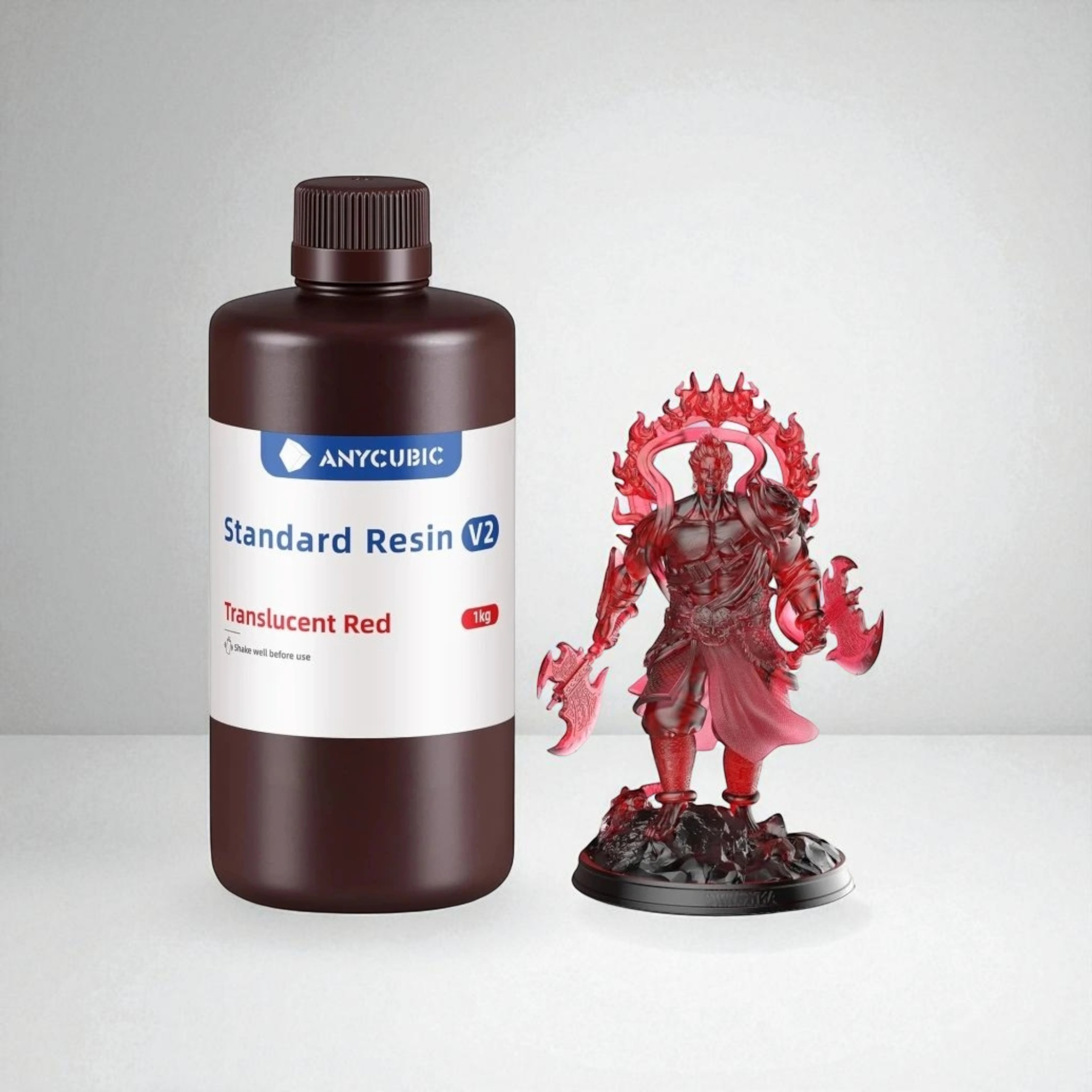 Anycubic SLA UV Reçine 1 KG Yeni Seri - Transparan Kırmızı