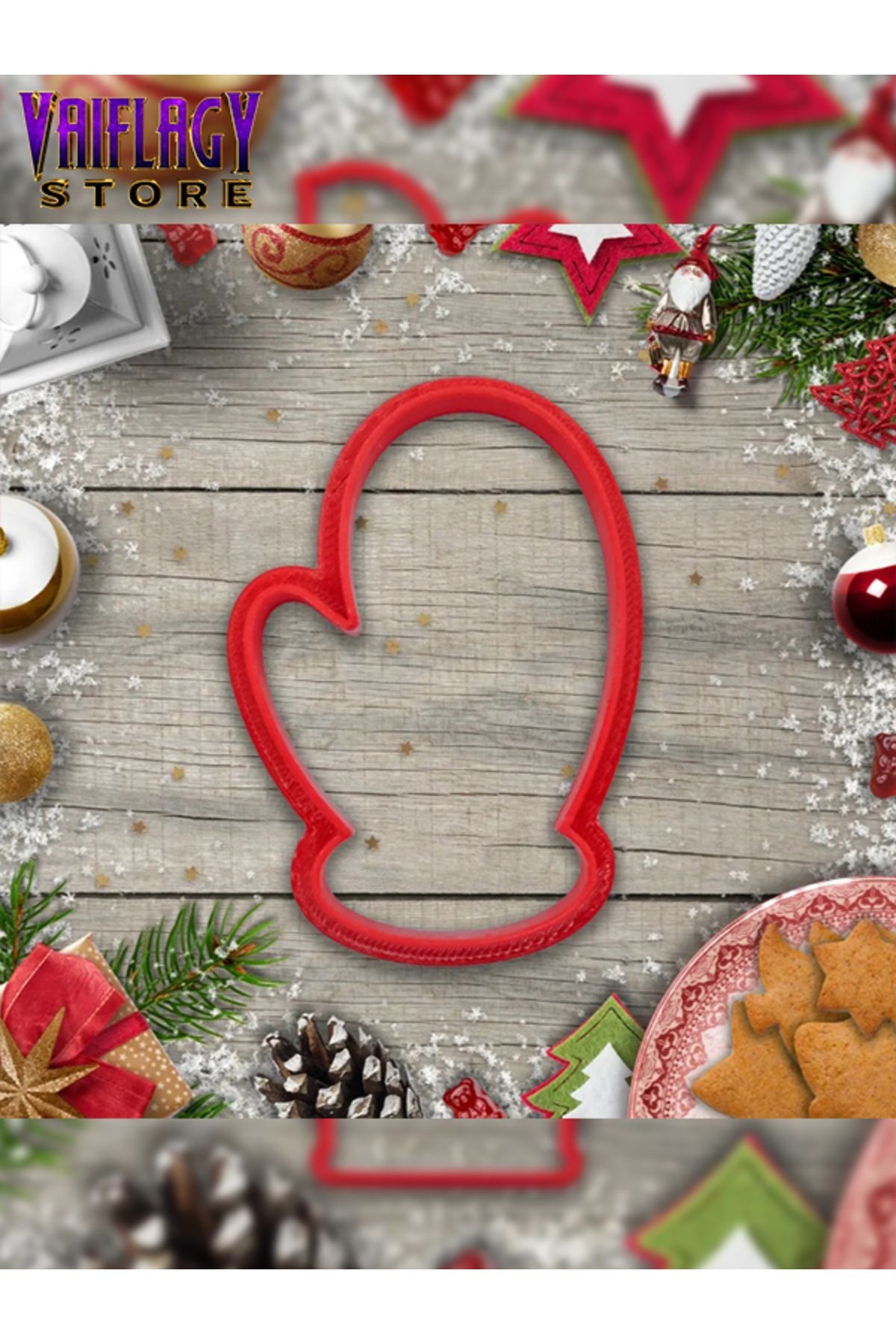 Hamur Şekillendirici Kurabiye Kek Kalıbı - Yılbaşı Noel Seti (10 Adet)