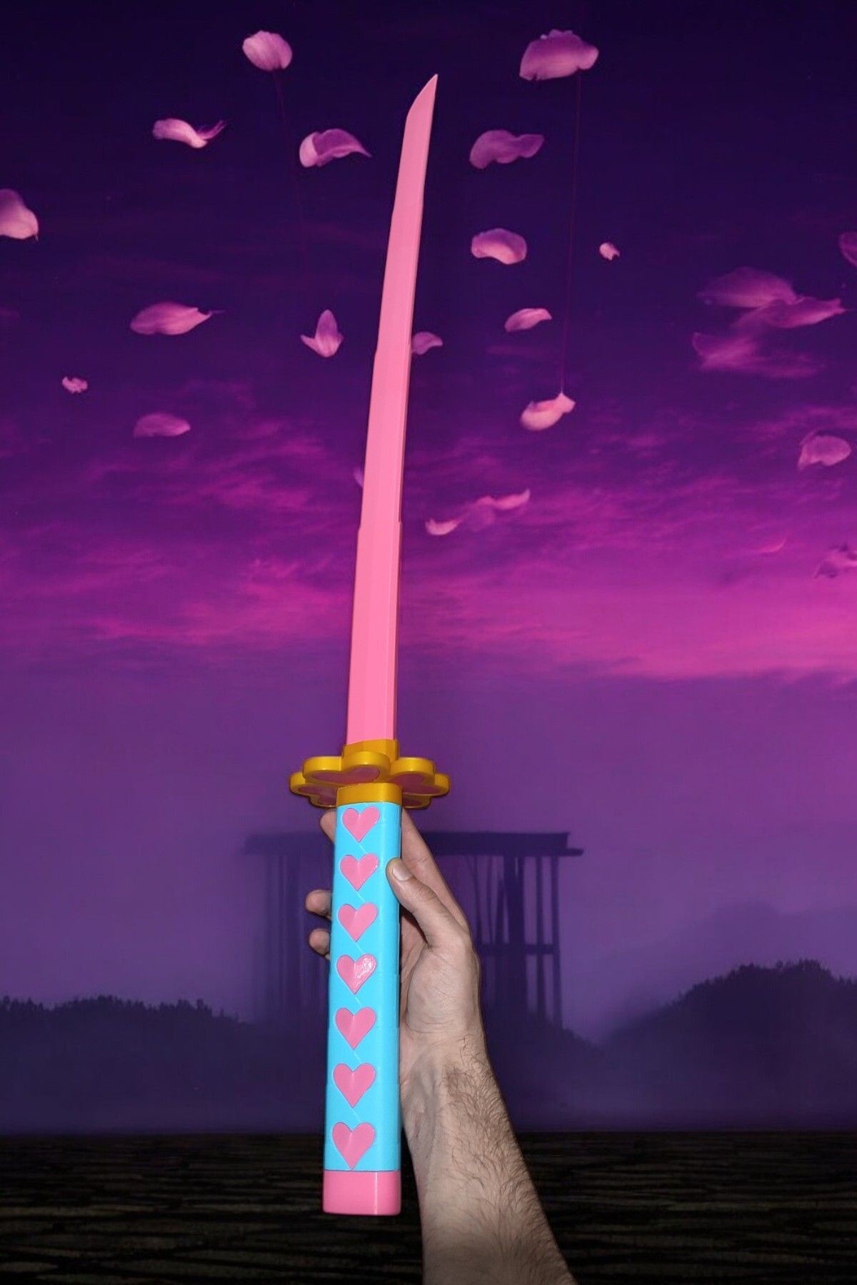 Mitsuri Kanroji Katana - Demon Slayer (Açılır Kapanır)