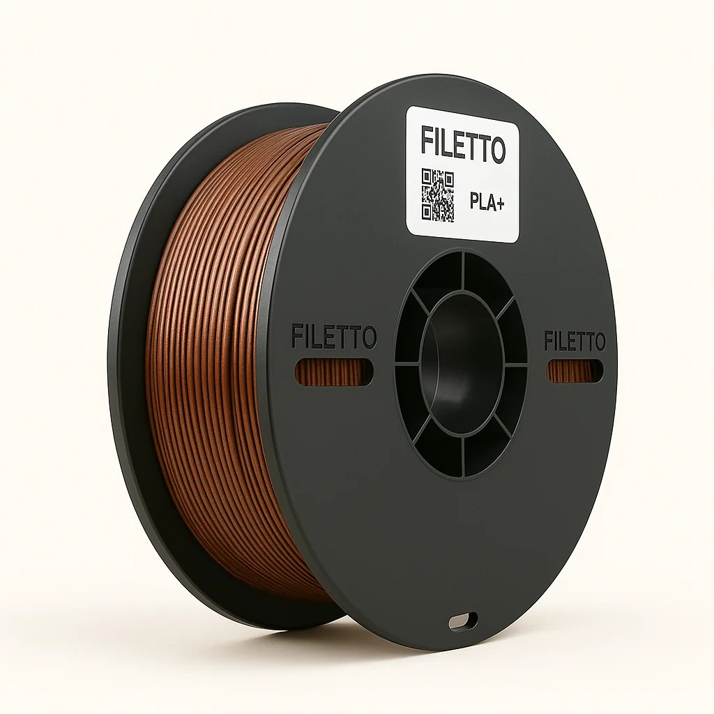 Filetto PLA+ 1.75mm 1 KG 3D Yazıcı Filamenti - AMS Uyumlu - Kahverengi
