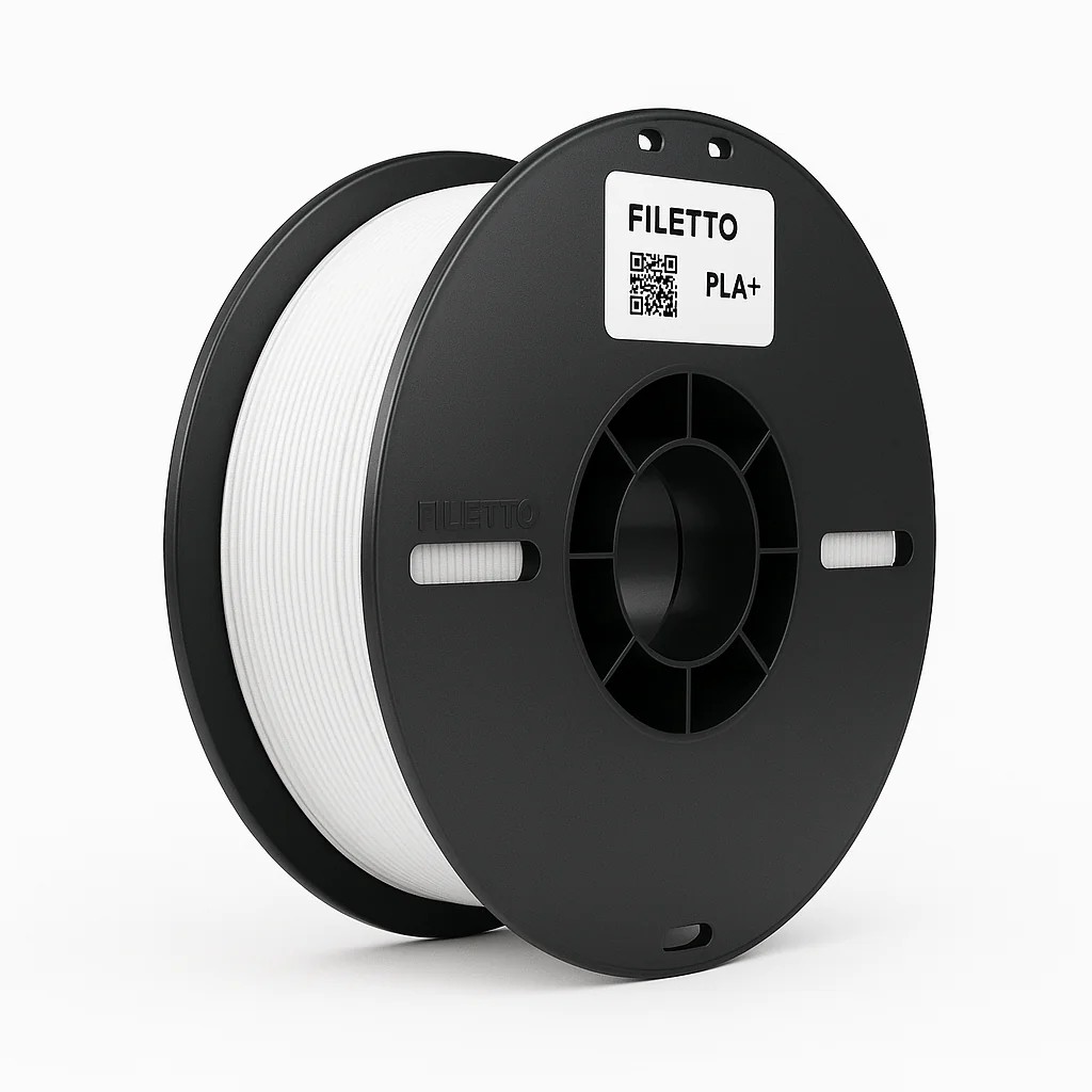 Filetto PLA+ 1.75mm 1 KG 3D Yazıcı Filamenti - AMS Uyumlu - Beyaz