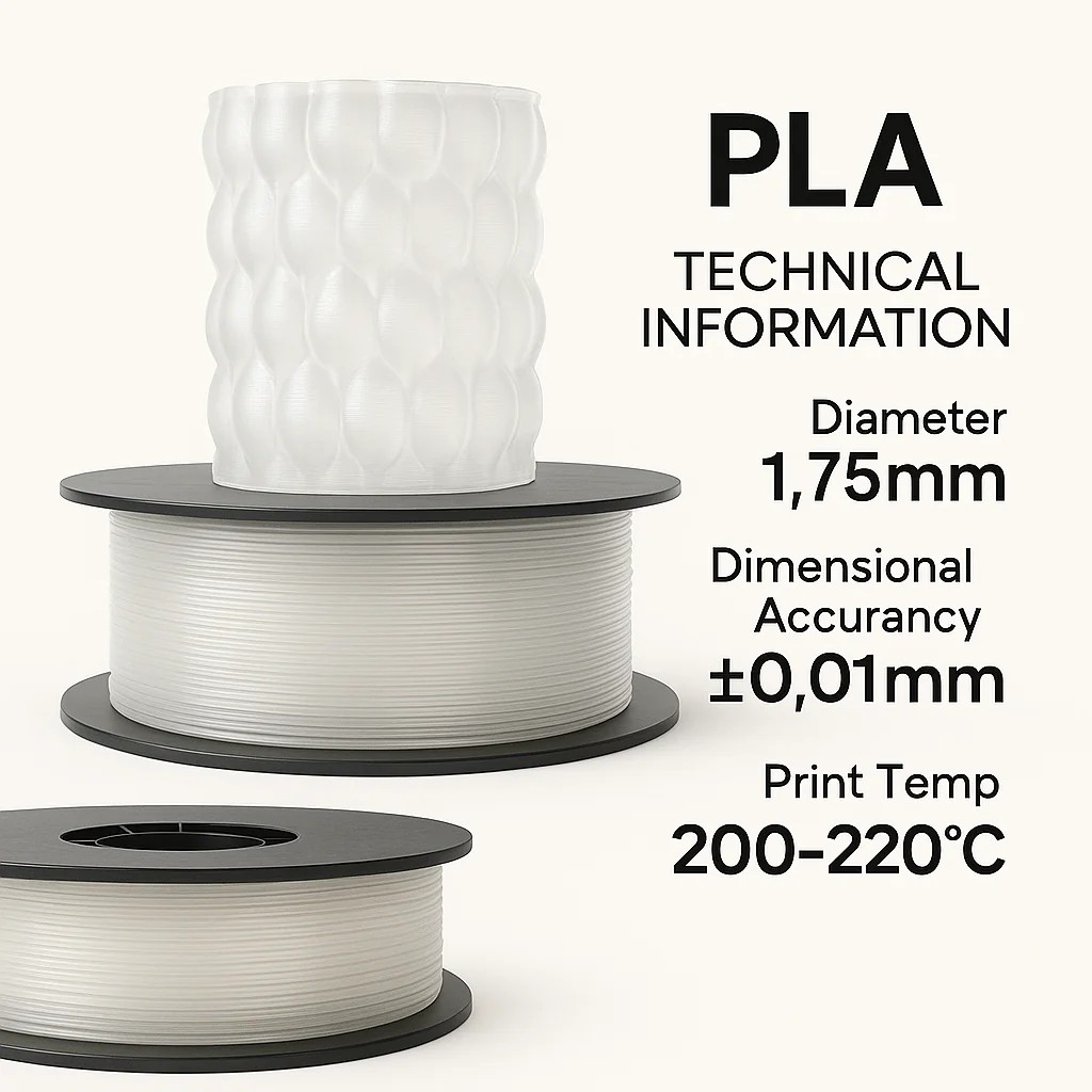 Filetto PLA+ 1.75mm 1 KG 3D Yazıcı Filamenti - AMS Uyumlu