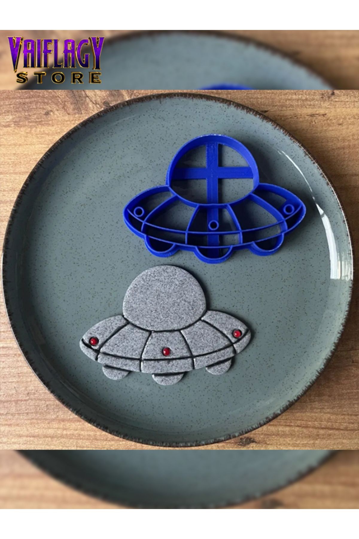Hamur Şekillendirici Kurabiye Kek Kalıbı - Ufo Uzay Gemisi