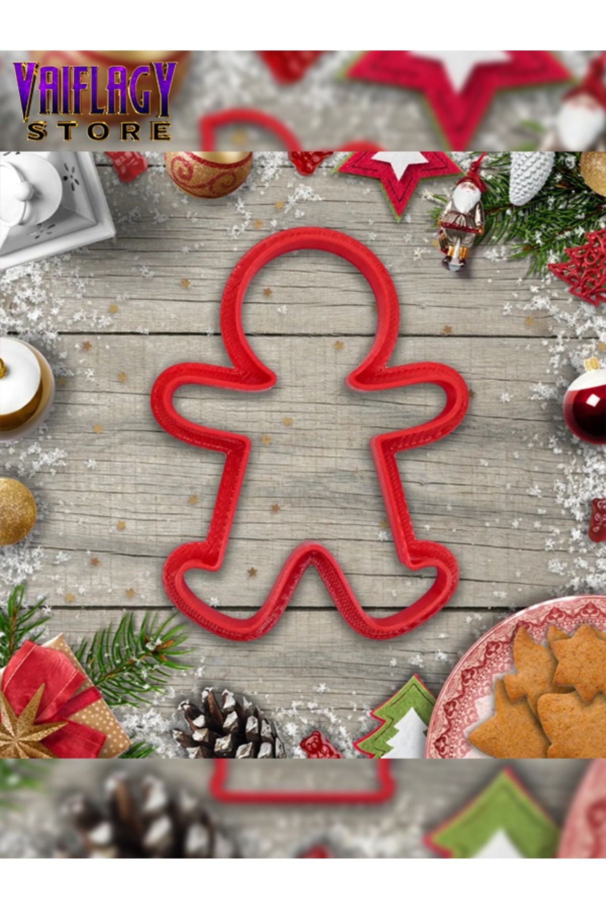 Hamur Şekillendirici Kurabiye Kek Kalıbı - Yılbaşı Noel Seti (10 Adet)